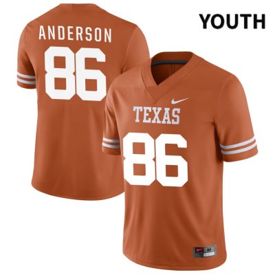 Texas Longhorns Youth #86 Paxton Anderson Authentic Orange NIL 2022 College Football Jersey WOC55P2J